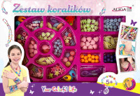 Zestaw koralików 150 koral. + 2 żyłki 120cm PJ-1978 Aliga